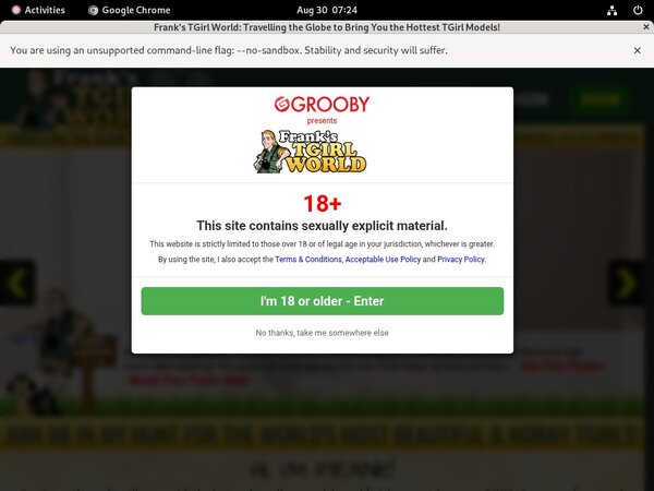 Does Franks T-Girl World Use Paypal?