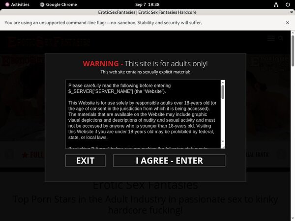 Erotic Sex Fantasies Trial Membership $1