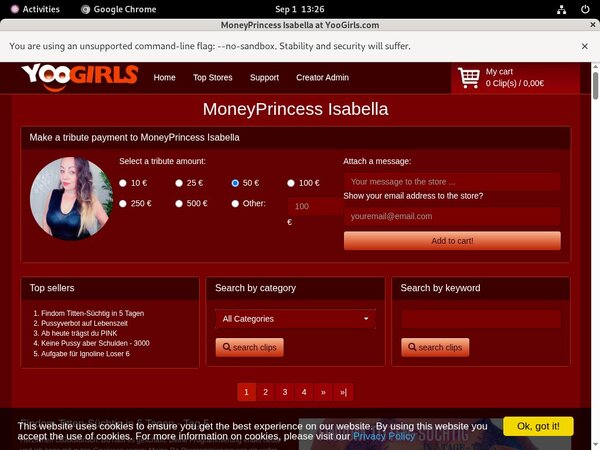 Free Porn Moneyprincess Isabell