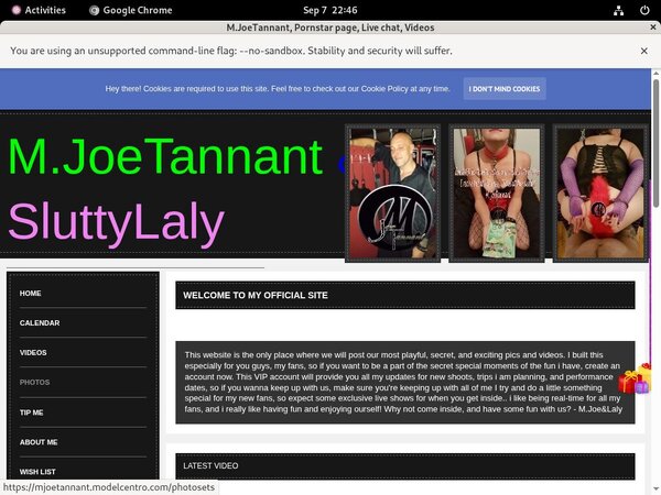 Membership To Mjoetannant.modelcentro.com