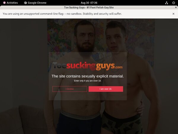 Toe Sucking Guys Discount Sign Up